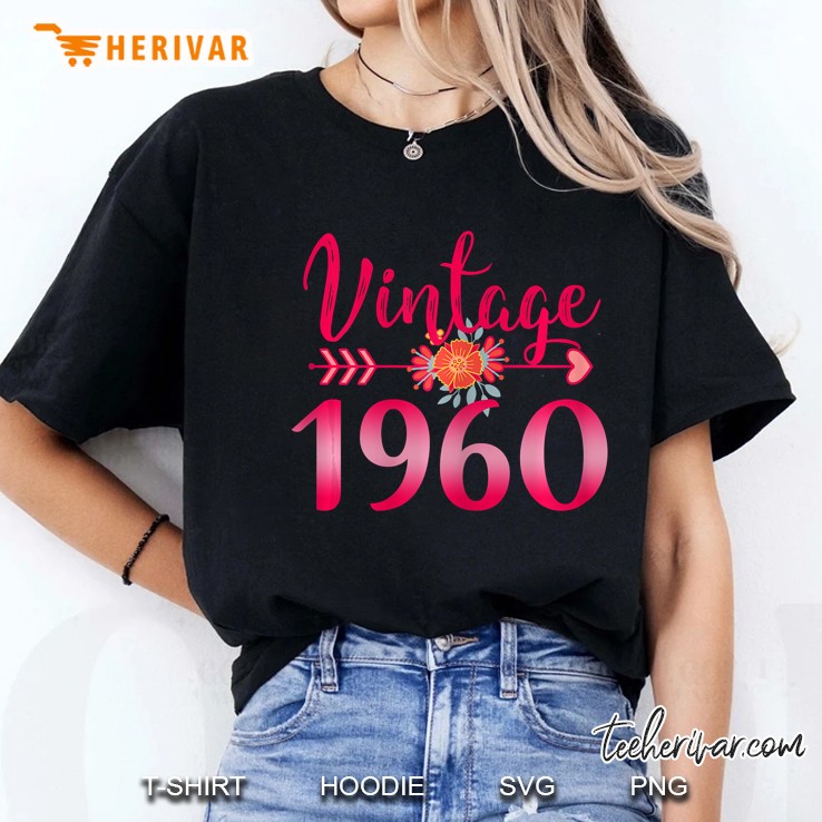 Womens 90Th Birthday 1960 Vintage Gift For Women 60Th Birthday Ladies Tee