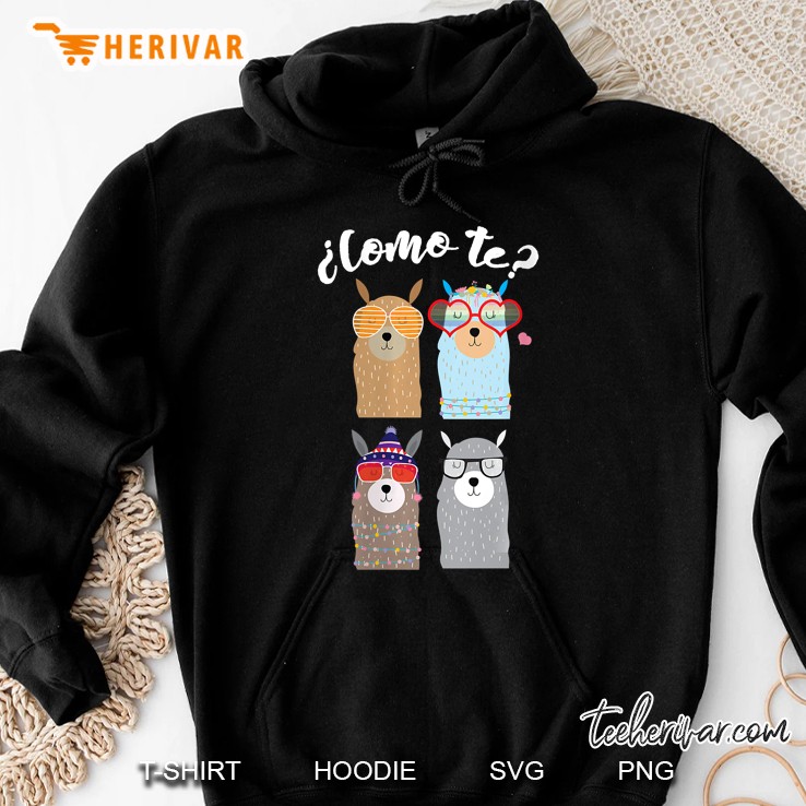 Womens Spanish Teacher Meme Gift - Como Te Llamas V-Neck Hoodie