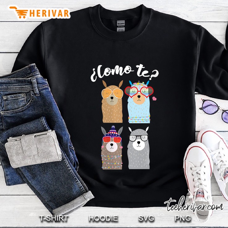 Womens Spanish Teacher Meme Gift - Como Te Llamas V-Neck Sweatshirt