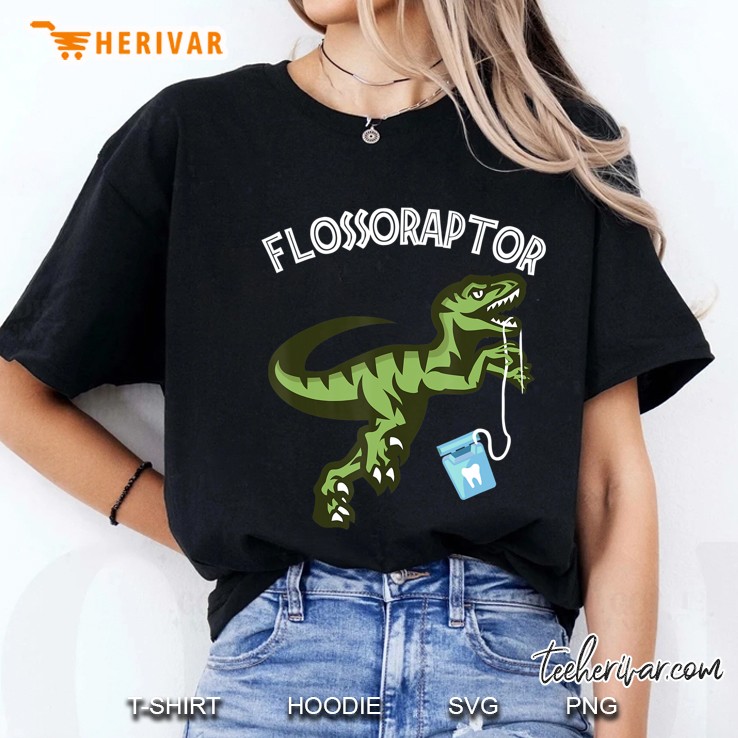 Floss Shirt - Funny Flossoraptor Dental Hygiene Ladies Tee