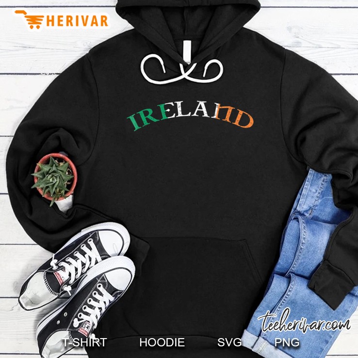 Ireland Erin Go Bragh Clover Flag Double-Sided Hoodie