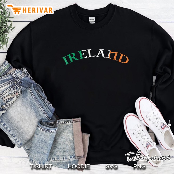Ireland Erin Go Bragh Clover Flag Double-Sided Sweatshirt