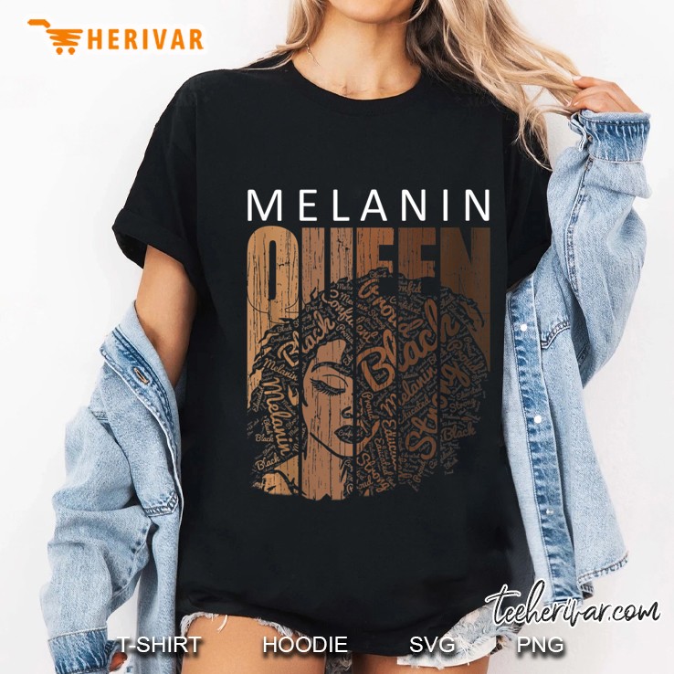 Melanin Queen Tee African American Strong Black Natural Afro Tank Top Ladies Tee