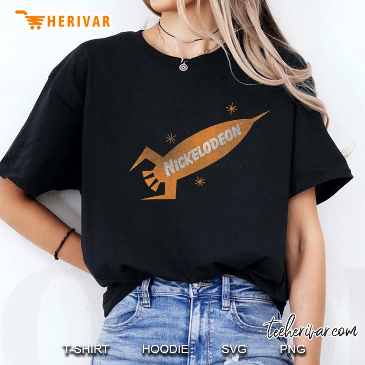 Nickelodeon Retro Rocket Ship Logo Ladies Tee