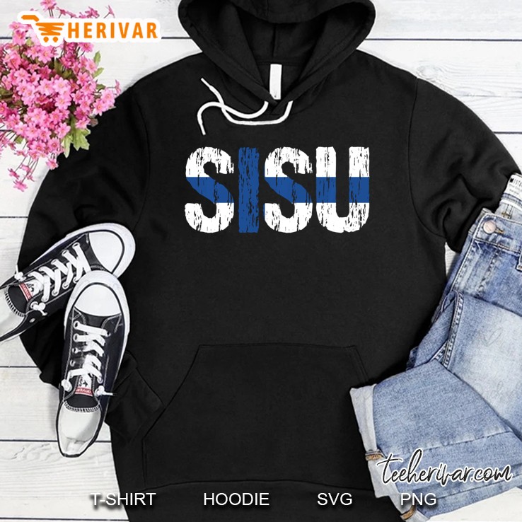 Sisu Finnish Flag Pullover Finland Suomi Hoodie