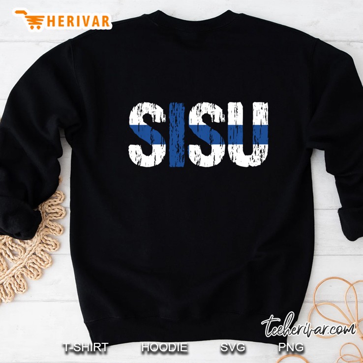 Sisu Finnish Flag Pullover Finland Suomi Sweatshirt