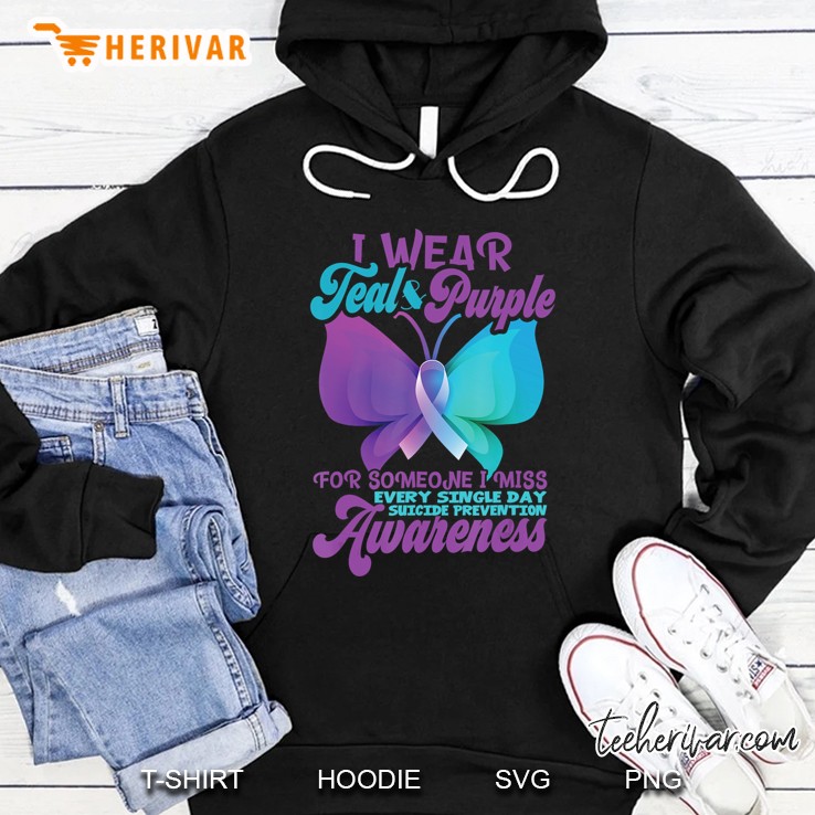 Suicide Prevention Awareness Shirt I Wear Teal And Purple Hoodie
