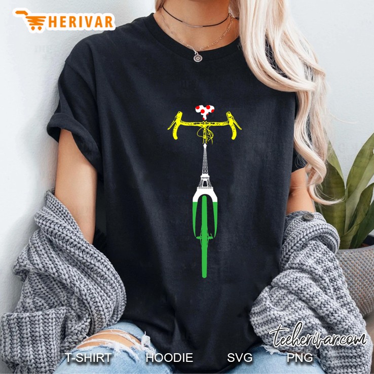 Tour France Eiffel Tower Jersey Colors Ladies Tee