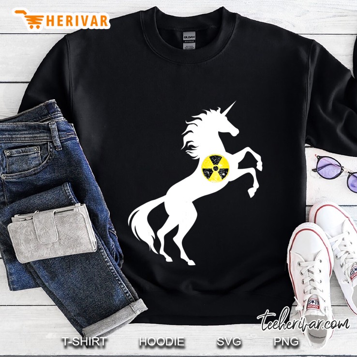 Unicorn Radioactive Symbol Radiation Unicorn Tee Mugs