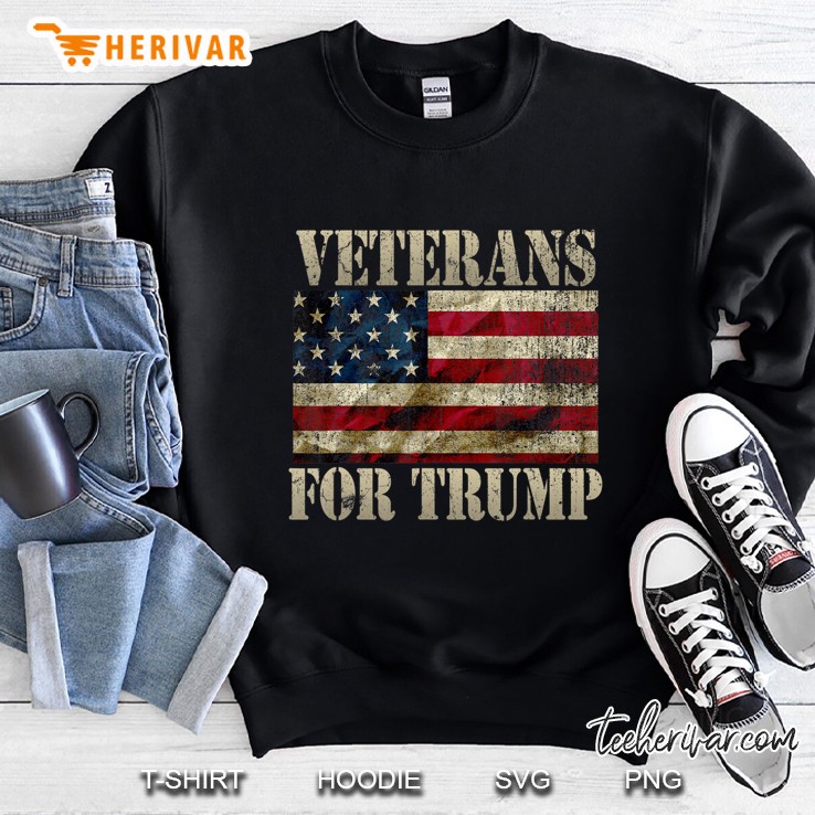 Vintage Veterans For Trump 2020 Sweatshirt