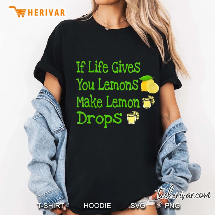 Womens Funny Life If Life Gives You Lemons Make Lemon Drops V-Neck Hoodie