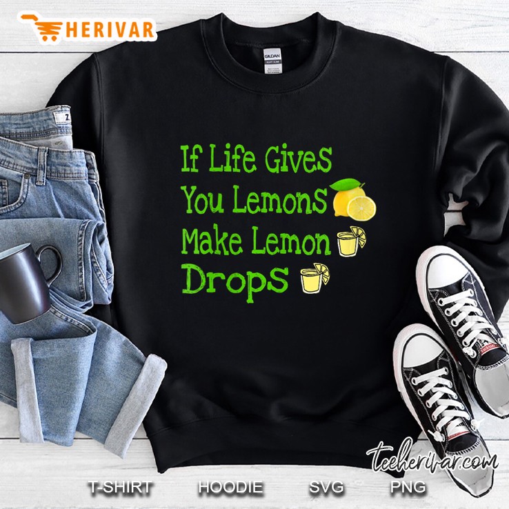 Womens Funny Life If Life Gives You Lemons Make Lemon Drops V-Neck Mugs