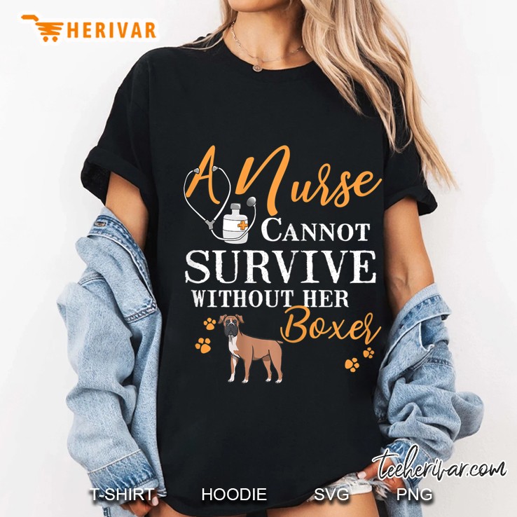 Womens Nurse Boxer Mom Funny Quote Dogs Lover Gift Ladies Tee