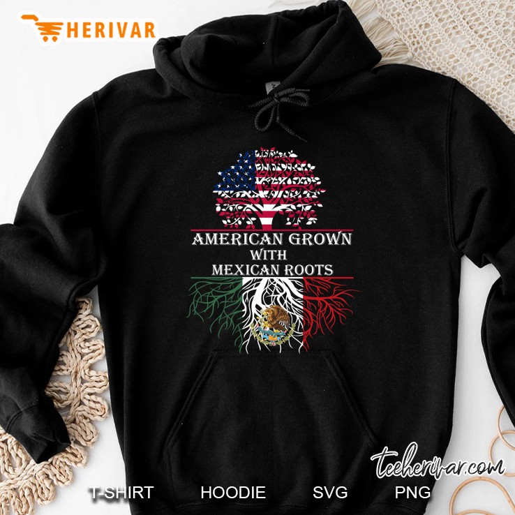 American Grown With Mexican Roots Tree Version Hoodie