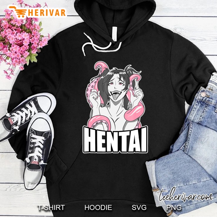 Ahegao Face Lewd Anime Girl Gift For Hentai Otaku Hoodie