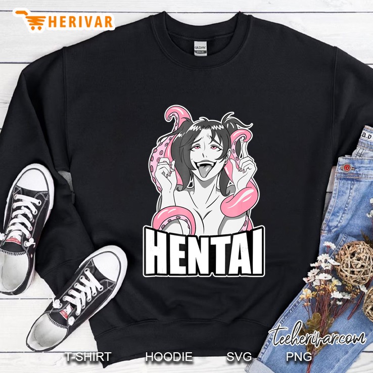 Ahegao Face Lewd Anime Girl Gift For Hentai Otaku Sweatshirt