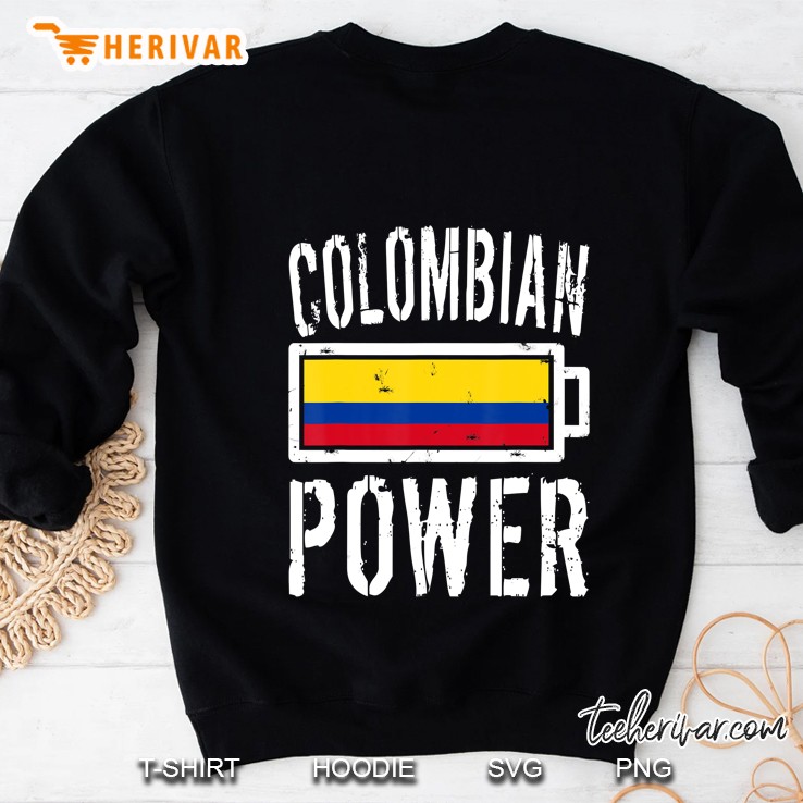 Colombia Flag Colombian Power Battery Proud Tee Mugs