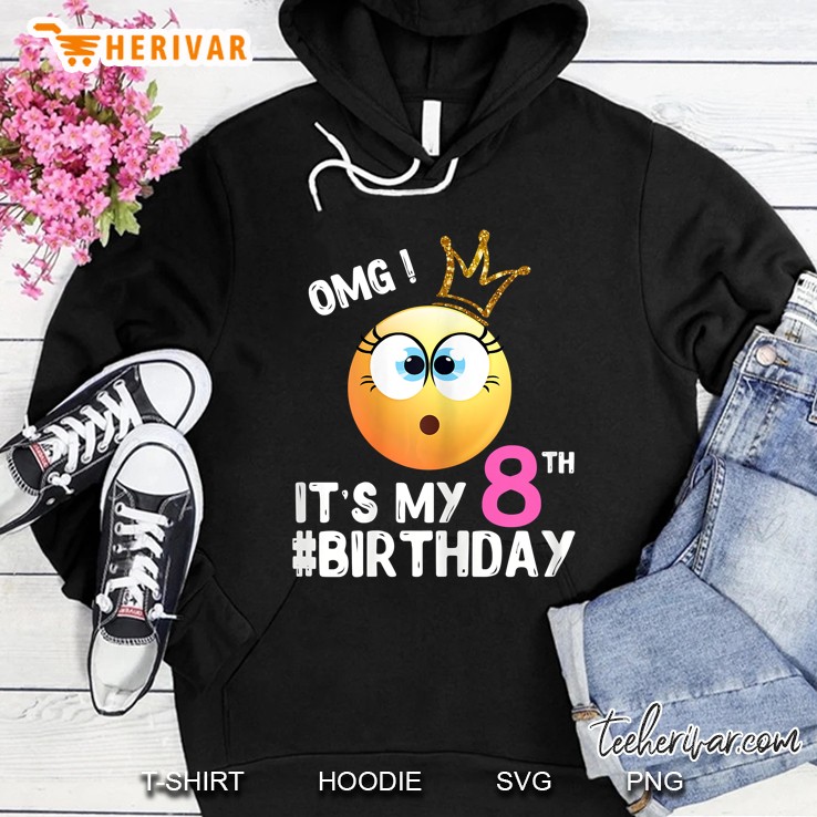 Happy Birthday Shirt Girls 8Th Party 8 Years Old Bday Hoodie