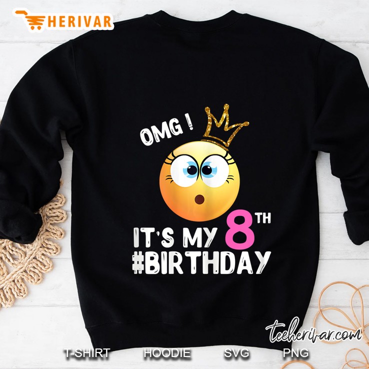 Happy Birthday Shirt Girls 8Th Party 8 Years Old Bday Sweatshirt