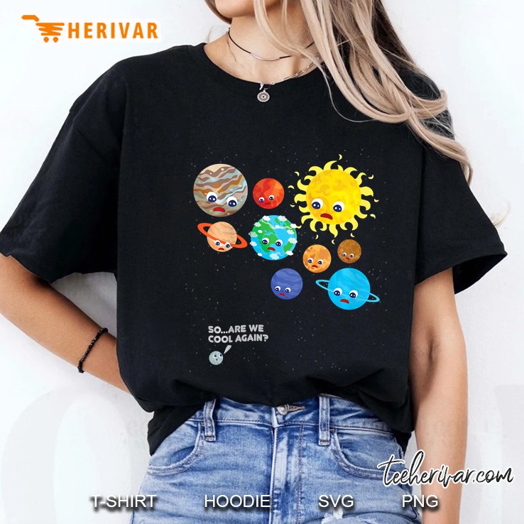 Kids Pluto Planet Solar System Dwarf Planets Space Astronaut Ladies Tee