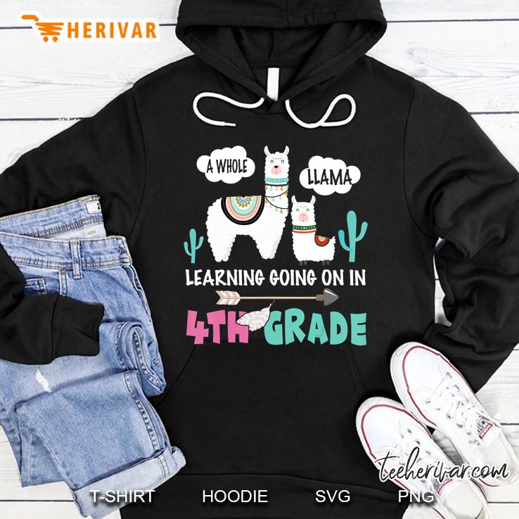 Llama Cactus 4Th Grade Shirt Teacher Student Back To School Hoodie