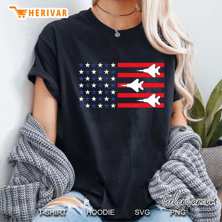 Red White Blue Air Force Flyover Proud American Independence Hoodie