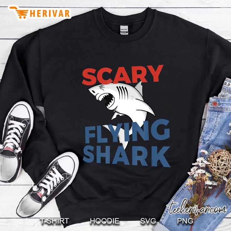 Scary Flying Shark Shirt Sweatshirt