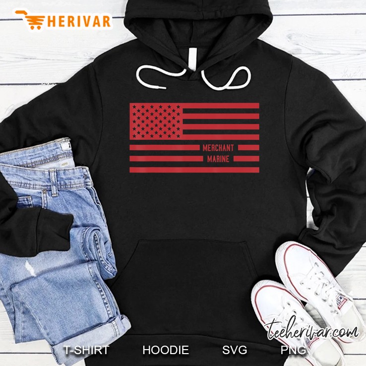 Us Merchant Marine American Flag Hoodie