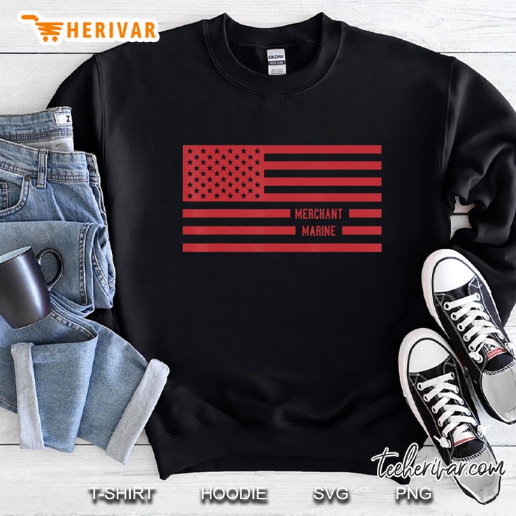 Us Merchant Marine American Flag Sweatshirt