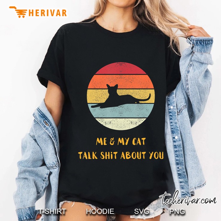 Vintage Cat Design Retro Cat Lovers Gifts Kitty Owner Ladies Tee