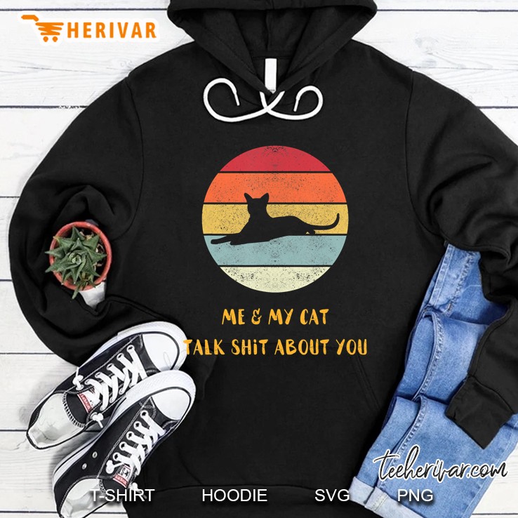 Vintage Cat Design Retro Cat Lovers Gifts Kitty Owner Hoodie
