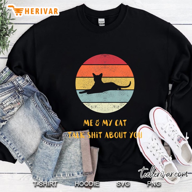 Vintage Cat Design Retro Cat Lovers Gifts Kitty Owner Sweatshirt