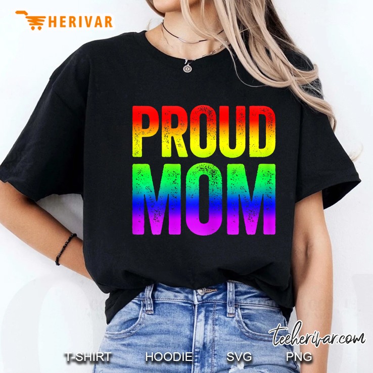 Womens Proud Mom Lgbt Pride Gift Hoodie