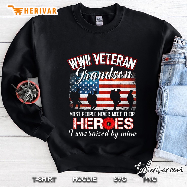 Wwii Veteran Grandson Flower Combat Boots Veteran's Day Gift Mugs