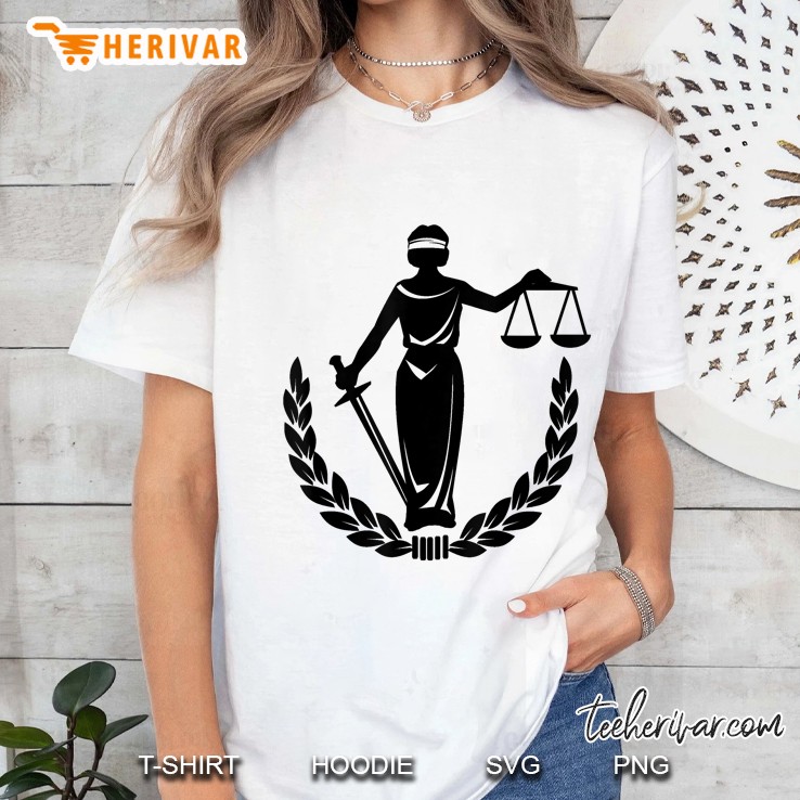 Criminal Justice Scales Lady Law Lawyer Themis Tee Ladies Tee