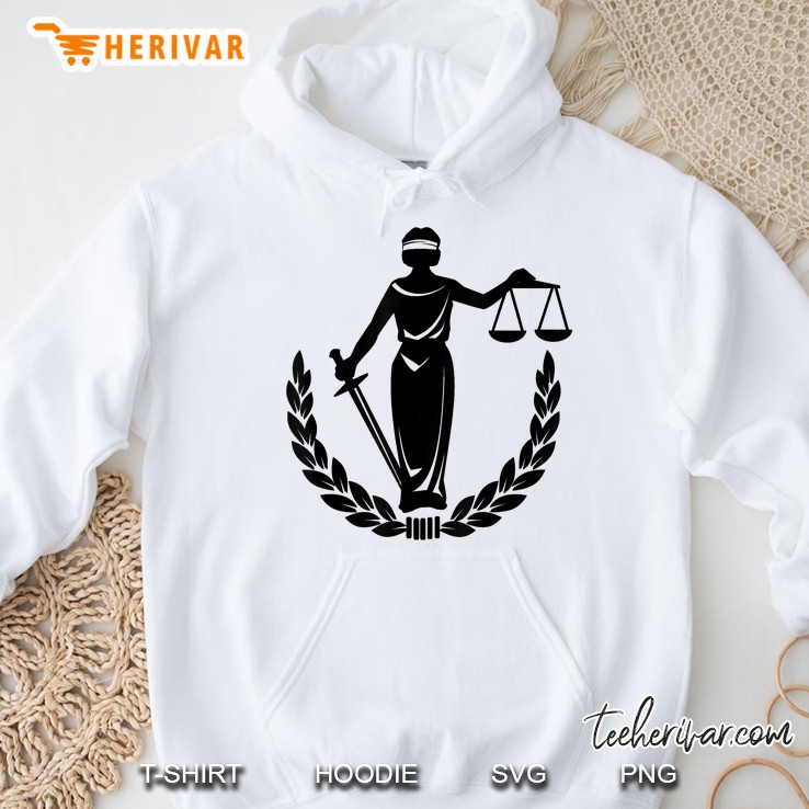 Criminal Justice Scales Lady Law Lawyer Themis Tee Hoodie