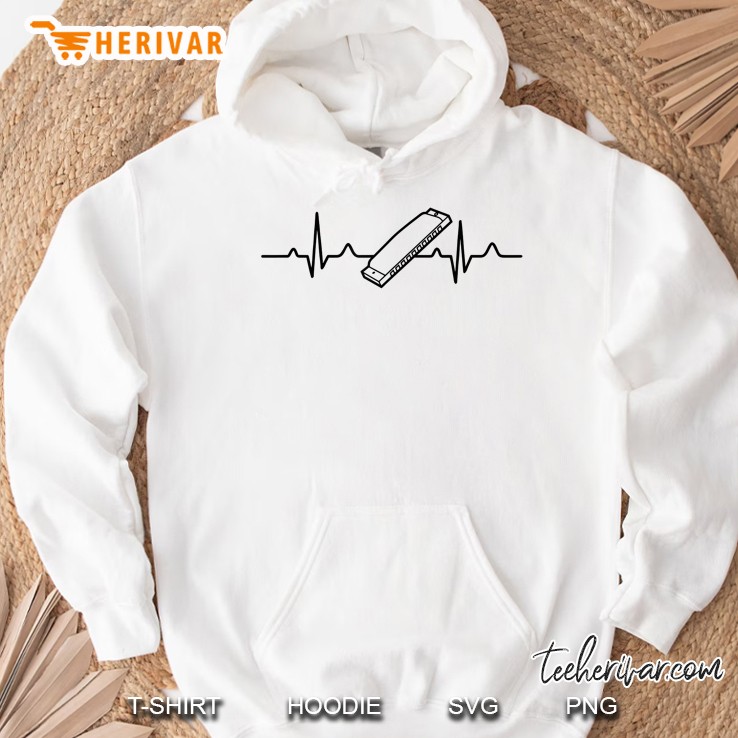 Harmonica Heartbeat Harmonica Player Teacher Shirt Gift Hoodie