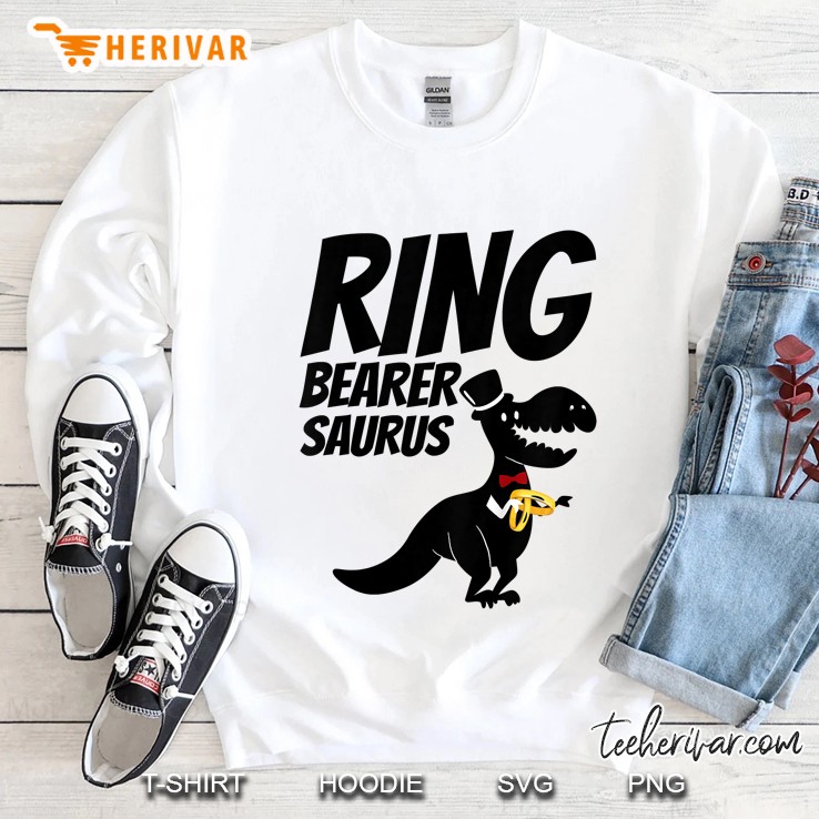 Kids Cute Ring Bearer Dinosaur T Rex Wedding Party Funny Gift Sweatshirt