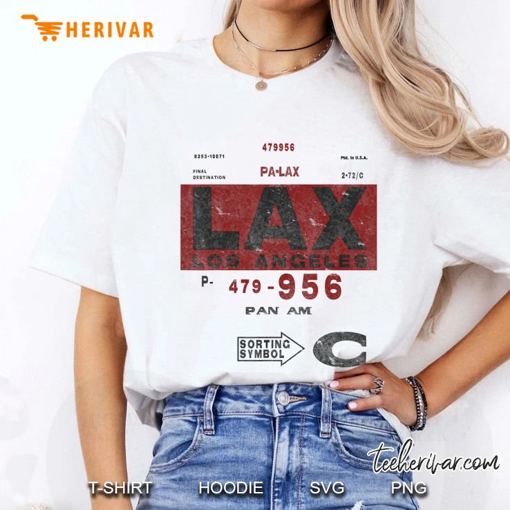 Lax Los Angeles Airport Vintage Airline Tag Travel Pilot Tee Ladies Tee