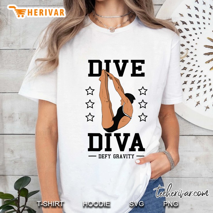 Springboard Platform Diver Gifts Womens Diving Dive Diva Hoodie