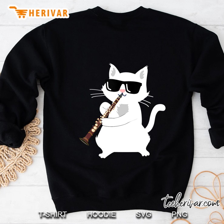 Cat Playing Clarinet Sweatshirt