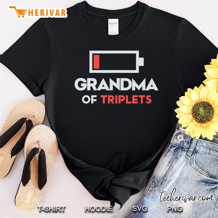 Funny Grandmother Shirt Gifts For Women Grandma Of Triplets Shirt