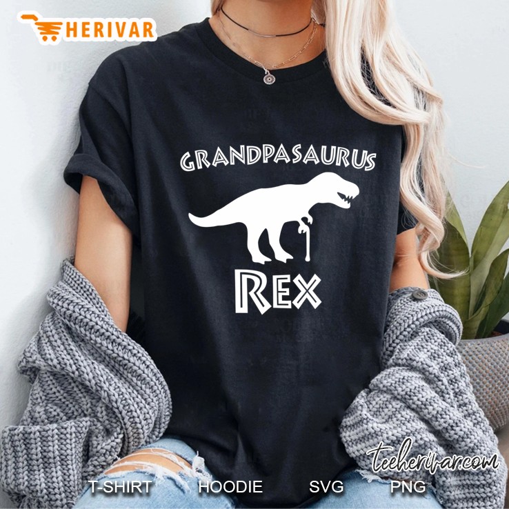 Grandpasaurus Rex Dinosaur Shirt - Funny Grandpa Tshirt Ladies Tee