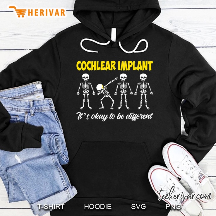 Hearing Loss Dabbing Skeleton Wearing Cochlear Implant Youth Mugs