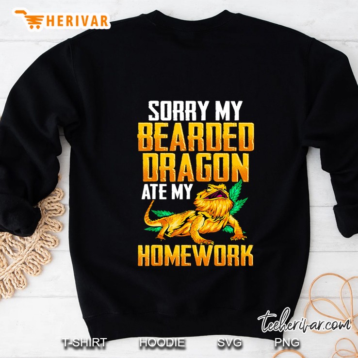 My Bearded Dragon Ate My Homework Shirt Funny Bearded Dragon Sweatshirt
