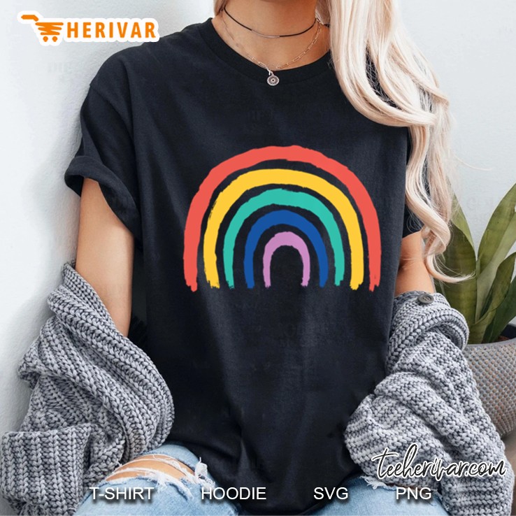 Pastel Aesthetic Rainbow Art Kidcore Boho Men Women Boy Girl Pullover Ladies Tee
