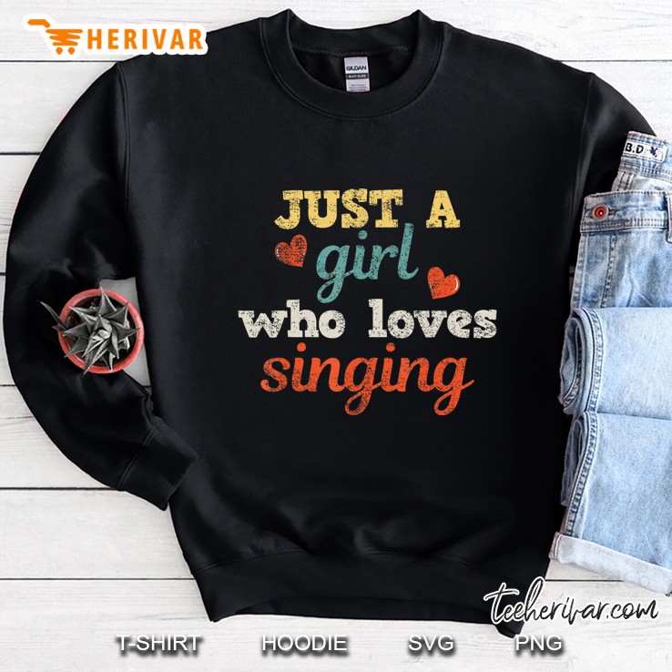 Singing Singer Music Musical Girl Retro Gift Sweatshirt