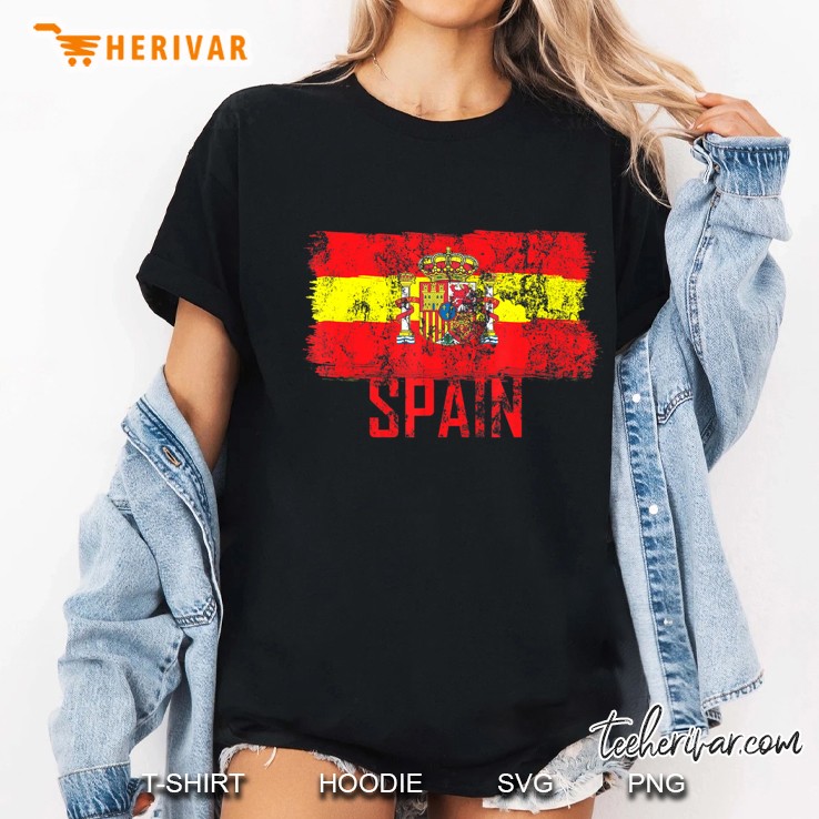 Spain Soccer Jersey Style Espana Flag Team Men Women Kid Ladies Tee