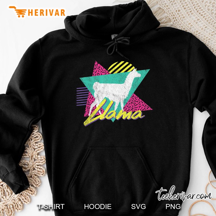 Vintage Retro 80S Or 90S Llama Hoodie