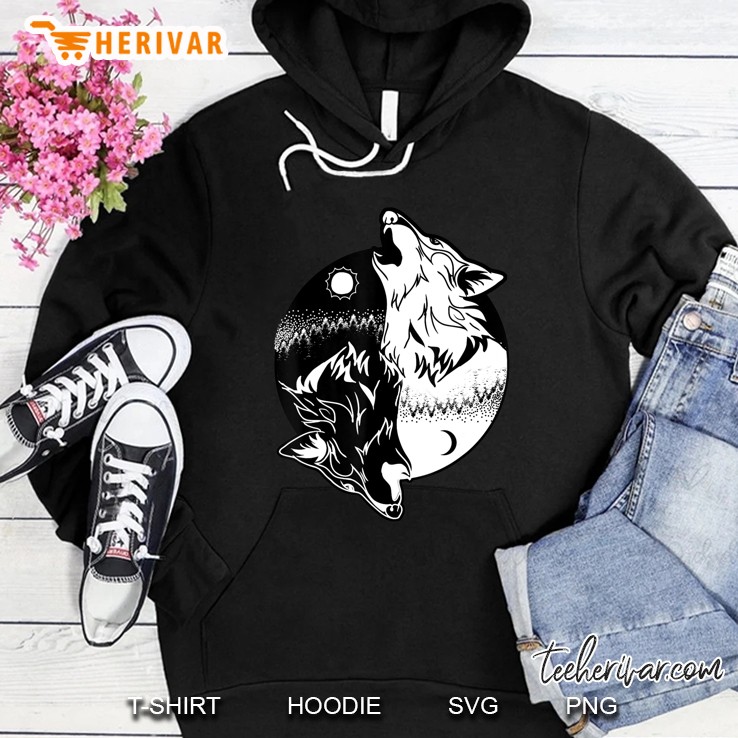 Wolf Yin Yang Shirt Skoll Shirt Yin Yang Shirt Tribal Wolf Hoodie